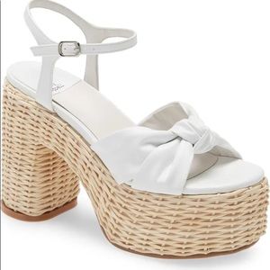 White Jeffrey Campbell Tea Party Platform Sandal 9M